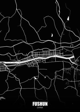 Fushun China Dark Map