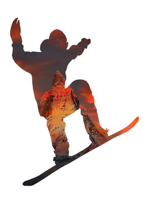 Snowboarder Red Mountain