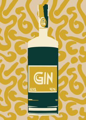 Retro Gin Poster