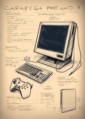 A old PC sketch setup