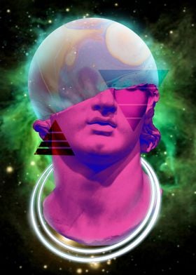 David Statue Vaporwave