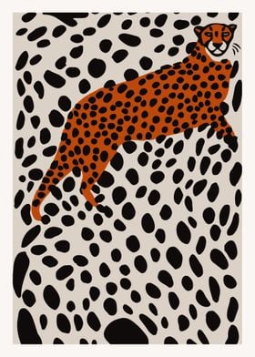 Cheetah handdrawn abstract