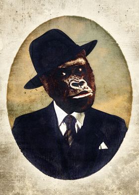 Portrait of  mafia gorilla