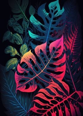 Neon tropical jungle 