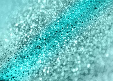 Aqua Ocean Bokeh Glitter 1