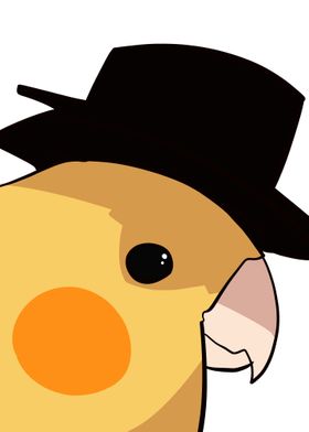 bird with hat