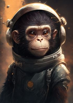 Astronaut Space Monkey