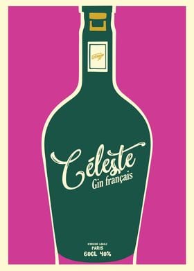 Celeste French Gin Poster