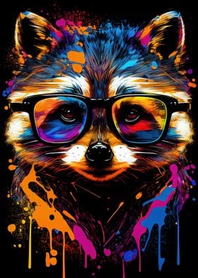 Colorful Raccoon Animals