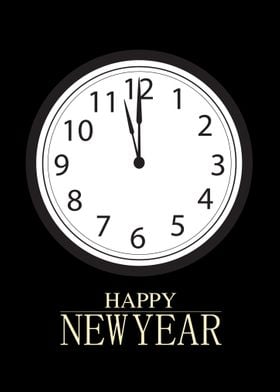 Happy New Year Clock