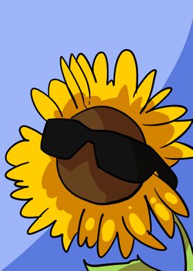 sunflower with glases