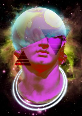 David Statue Vaporwave