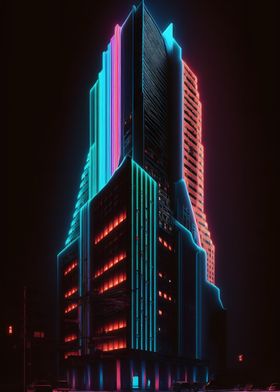 Neon Skyscraper V1