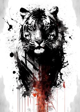 Ink Tiger Painting