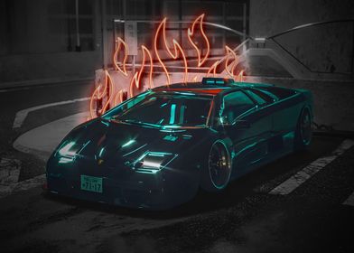 Anime Cars Lamborghini' Poster by Reality Art | Displate