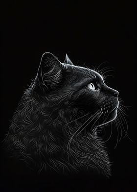 Mysterious Black Cat