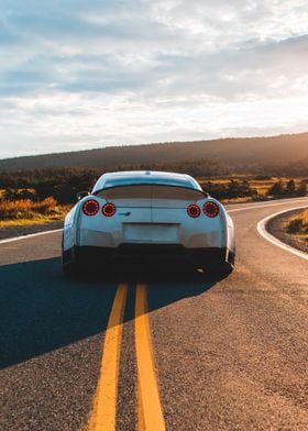 White Nissan GTR Alpha