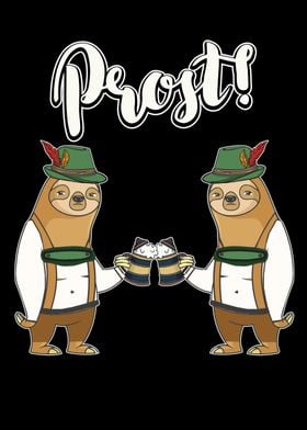 Prost Sloth Beer Drinker