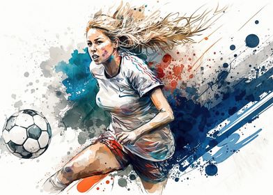 Girl Playing Soccer