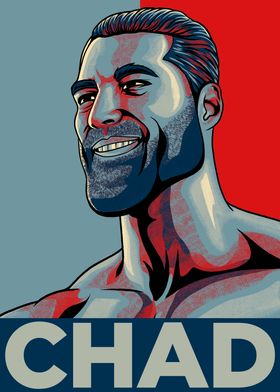 Giga Chad Meme Posters and Art Prints for Sale