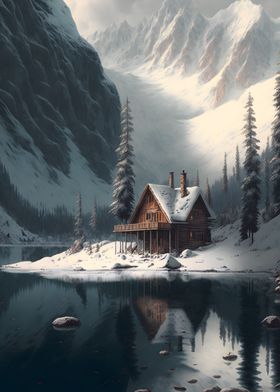 Winter Mountain Landscape