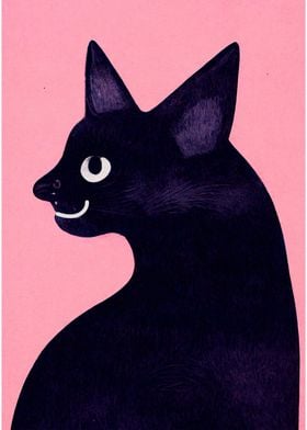 Gothic Kitty Pink Portrait