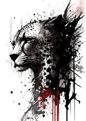 Cheetah Ink Portrait