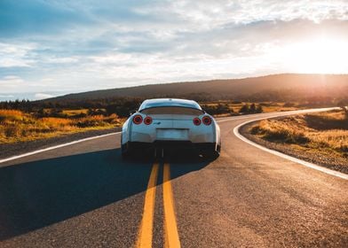 White Nissan GTR Alpha