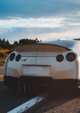 White Nissan GTR Alpha