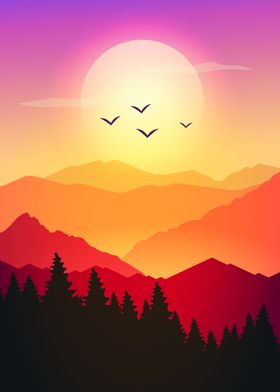 Sunset Mountains