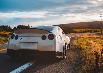 White Nissan GTR Alpha