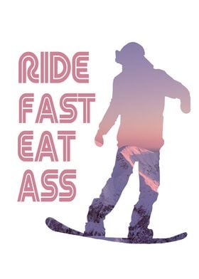 Ride Fast Purple Snowboard