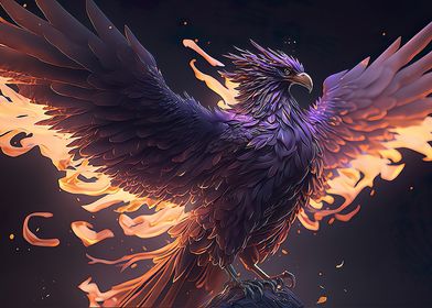 Purple Fire Phoenix