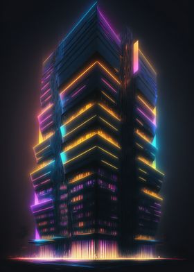 Neon Skyscraper V2