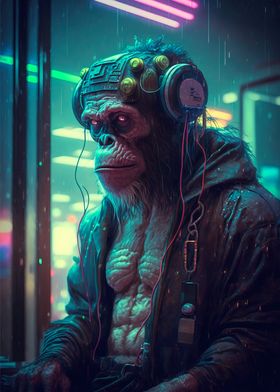 Futuristic Chimpanzee 