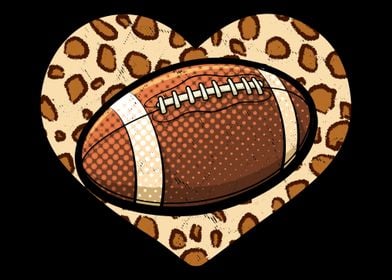 Football Heart Cheetah