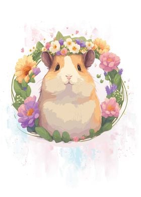 Cute Pet Hamster Painting