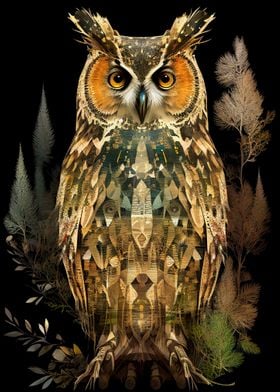 Woodland grove owl