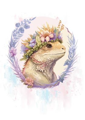 Floral Bearded Dragon