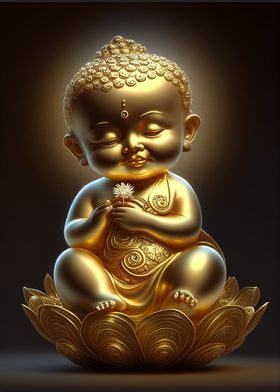 Golden baby Buddha