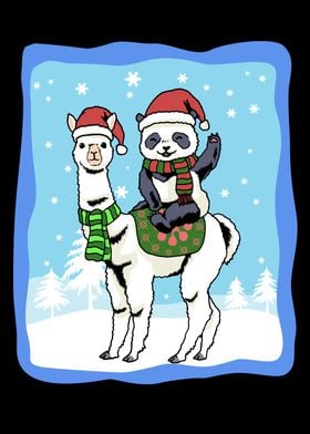 Alpaca Christmas Panda