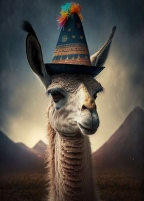 Llama in a Hat