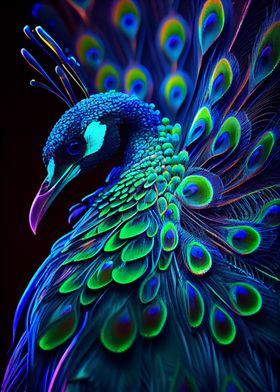 Boldly Hued Peacock