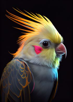 Colorful Exotic Cockatiel 