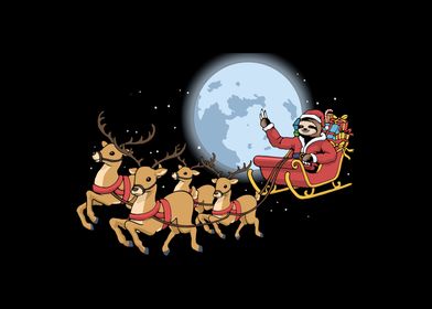 Santa Claus Sleigh Sloth