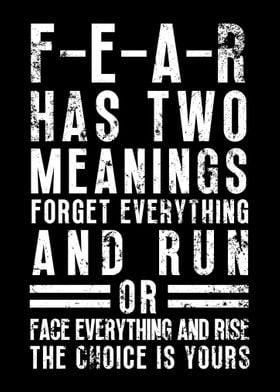 FEAR Has Two Meaning