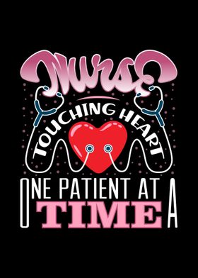 Nurse touching heart