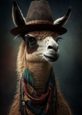 Llama in a Hat