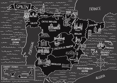 Dark Map of Spain