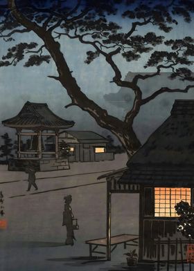 Ukiyo e Night Scene 